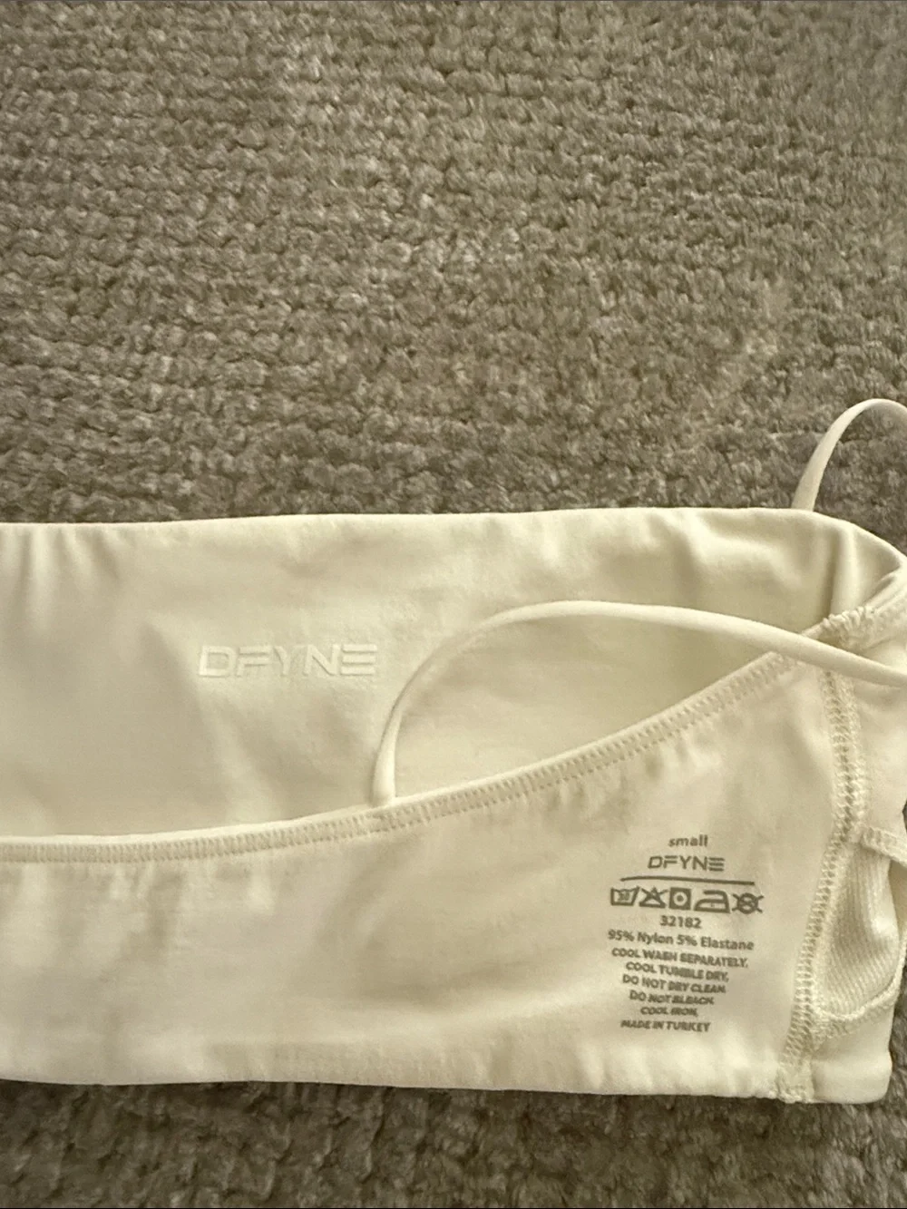 Dfyne Optic White Defy Strappy Sports Bra